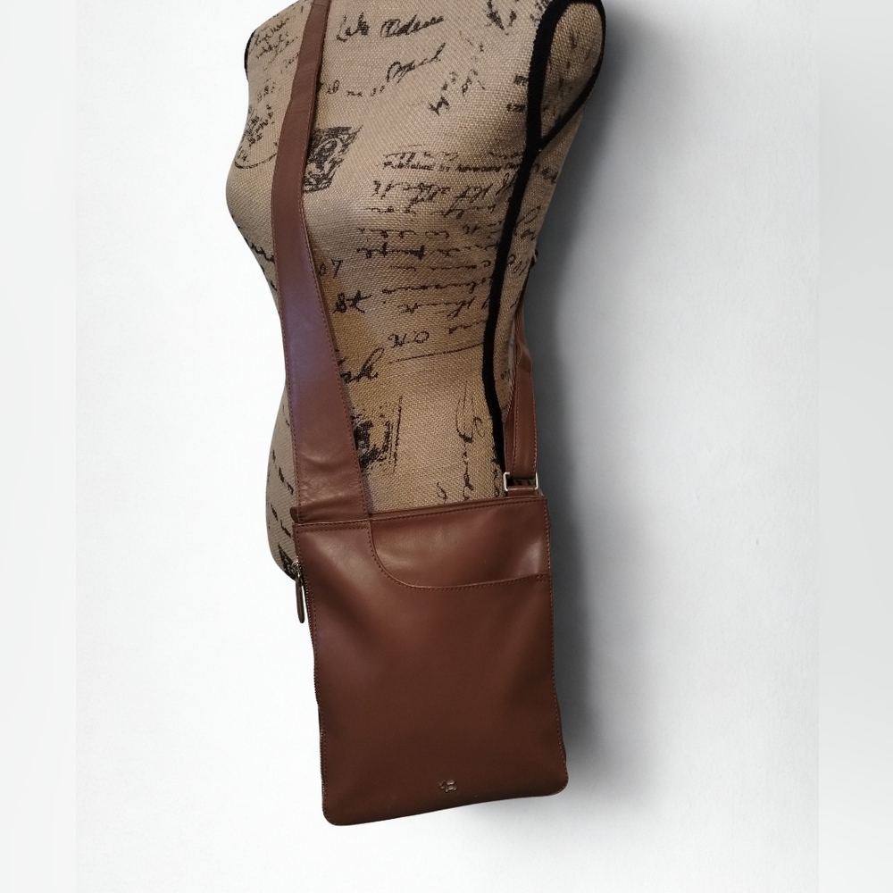 Classic Brown Crossbody Leather Shoulder Bag
